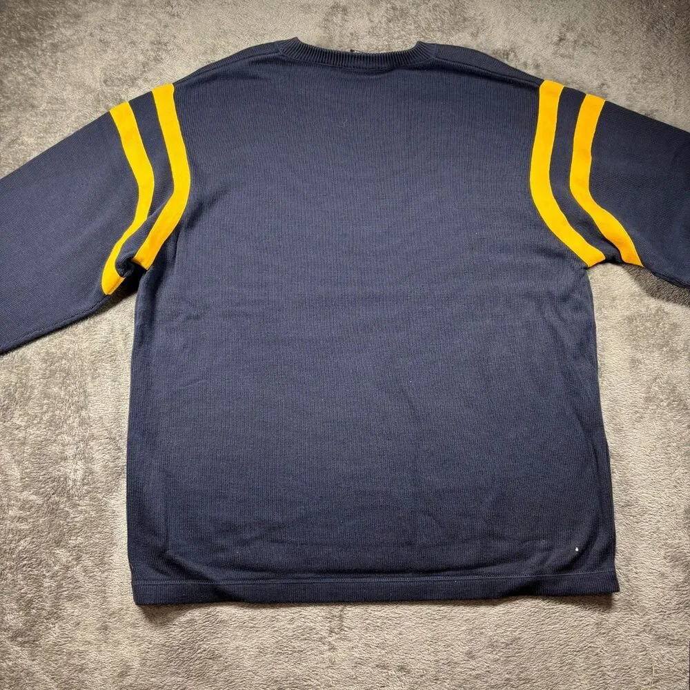 Ralph Lauren Polo Jeans Co Men Sweater Vintage Y2K NWT Rugby Navy Gold XXL K112